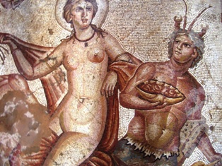 Mosaque "Le triomphe de Venus marine"  Bulla Rgia